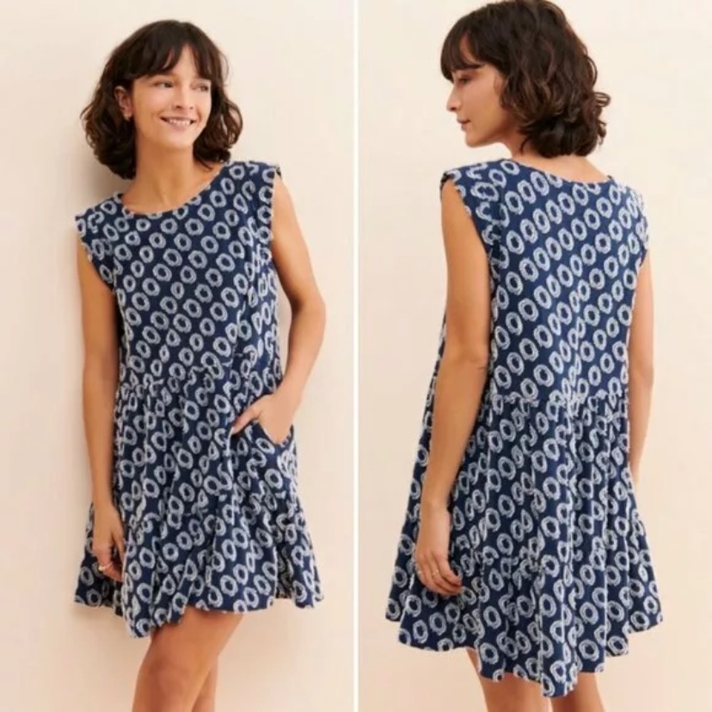 Anthro Maeve Lisanne textured tunic dress